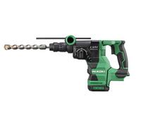 Taladro atornillador y cincelador inalámbrico HIKOKI de 18 V sin escobillas de 3,2 J (SDS-plus) con portaherramientas intercambiable para taladrar hormigón hasta Ø 26 mm DH1826DCW2Z