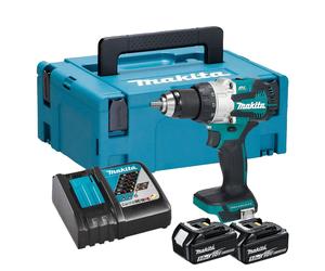 Taladro combinado Makita DHP489RTJ | 18V Brushless 73/40 Nm | 2x 5,0Ah + DC18RC + Makpac 2