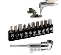 Taladro compacto - Taladro ajustable | Extensión de broca flexible, incluye adaptador de enchufe giratorio, cabezal de taladro compacto para bricolaje, electricistas y padres trabajadores, taladros en