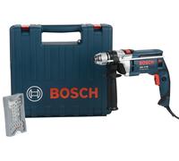 Taladro con cable bosch professional de 750w- incluye 7 brocas para mampostería. portabrocas de sujeción rápida 13mm. tope de profundidad 210mm. empuñadura adicional. maletín - gsb 16 professional