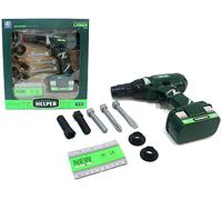 Taladro de bricolaje con atornilladores verdes alimentados por batería