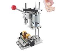 Taladro de columna eléctrico de 960 W, mini taladro para carpintería, 7 velocidades ajustables, silencioso, con soporte de columna, perforadora de perlas para manualidades y joyería