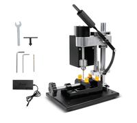 Taladro De Columna Mini, Taladro De Banco De 200w Con 7 Velocidades Y Torno De Banco, Mandril De 0.3-4mm, Carrera De 50mm, 10000 Rpm, Para Taladrado De Metal, Madera Y Pvc