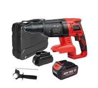 Taladro De Impacto Eléctrico 20 V, Martillo Rotativo, Motor Sin Escobillas, Inalámbrico, Selección Eléctrica For Interruptor Libre Rendimiento Potente(H4-1 BATTERY (4.0AH))