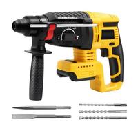 Taladro de martillo inalámbrico SDS para batería Dewalt de 20 V máximo, taladro de martillo giratorio sin escobillas con embrague de seguridad para hormigón/mampostería (sin batería)
