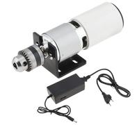 Taladro de mesa con motor de CC 775, mandril B10 de 0,6-6 mm, motor de prensa de torno de inversión positiva for fresadora con adaptador de corriente.(EU Plug)