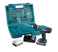 Taladro de percusión 18 V Li-Ion (2 x 2,0 Ah) con kit de 74 accesorios - MAKITA HP488DAEX1