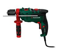 Taladro de percusión Parkside 750w PSBM 750 B3 Ideal para perforar hormigón, piedra, metal o madera. Incluye un tope de profundidad de metal. Viene con un enchufe de Reino Unido