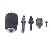 Taladro de perforación manual Set 2-13 mm de thuck a sí mismo con 3 adaptadores, kit de adaptador de chucks roscado para herramientas de carpintería de perforación inalámbrica y
