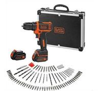 Taladro de pistola Black & Decker BDCDD12BAFC 10,8 V 1,5 Ah 2 baterías