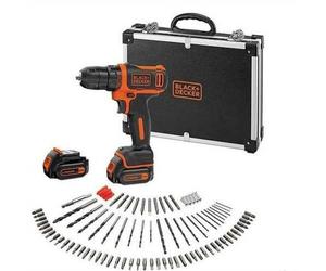 Taladro de pistola Black & Decker BDCDD12BAFC 10,8 V 1,5 Ah 2 baterías