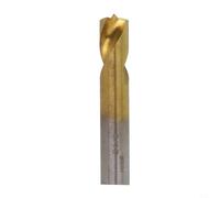 Taladro de soldadura HSS chapado en oro, 8 mm, diseño de eje plano (8 mm) | Punta de centrado antideslizante de acero alto, agarre de eje plano, tamaño de 6,5 mm, acabado chapado en oro