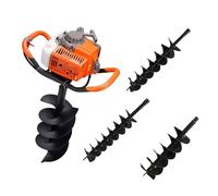 Taladro de tierra de gasolina de 5,2 kW, profesional y resistente, excavadora de agujeros para vallas, jardinería y paisajismo