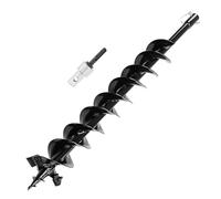 Taladro de Tierra para Ahoyador Gasolina & Eléctricos & Batería, Diámetro 10 cm, Longitud 80 cm con SDS Plus grabando, para plantación de árboles, barrena para hoyos de tierra, barrena para pilotes