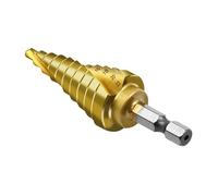 Taladro de Tornillo Hexagonal de 4-22mm, Broca de Cono Escalonado en Espiral HSS, Herramienta de perforación de carburo de Titanio, Broca escalonada, 1 ud.