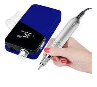 Taladro De Uñas Con Pantalla Digital Hd De 35000rpm, Máquina Pulidora De Uñas Eléctrica Inalámbrica Portátil De 25w, Juego De Herramientas De Manicura Profesionales,blue