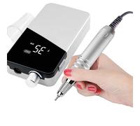 Taladro De Uñas Con Pantalla Digital Hd De 35000rpm, Máquina Pulidora De Uñas Eléctrica Inalámbrica Portátil De 25w, Juego De Herramientas De Manicura Profesionales,gray
