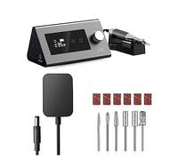 Taladro de uñas eléctrico 35000 RPM, taladro manicura Sander Nail for herramientas, máquina pantalla táctil diseñada for familias salones Potente y eficiente(Szary)