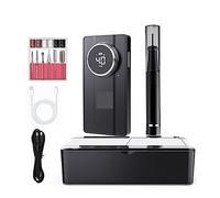 Taladro De Uñas Eléctrico De 40000 RPM, Taladro De Uñas Recargable Portátil Profesional For Uñas De Gel Acrílico(Nero)