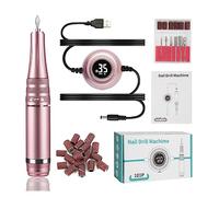 Taladro de uñas eléctrico, máquina de manicura de 35000 RPM, taladro de uñas eléctrico, torno de uñas portátil, juego de cortador de manicura eléctrico, pulidor de gel de uñas, equipo de salón manicu