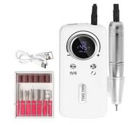 Taladro de uñas eléctrico portátil 45000 RPM, lima recargable for manicura casera Fácil de usar(Bianco)
