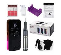 Taladro de uñas eléctrico portátil de 35000 RPM, juegos de cortadores de molino de uñas recargables for manicura, puntas de uñas manicura lima de uñas(SG705-gold)