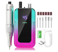 Taladro de uñas eléctrico portátil profesional 45.000 rpm, lima recargable y silenciosa Fácil de usar(Groen)