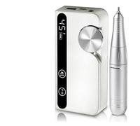 Taladro de uñas eléctrico portátil profesional 45000 RPM, recargable, con lima bajo ruido Fácil de usar(Bianco)