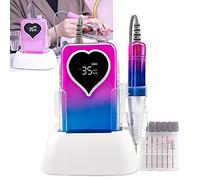 Taladro De Uñas Eléctrico Profesional De 35000 Rpm, Lima De Uñas Eléctrica De 45w, Herramientas De Manicura, Máquina Pulidora De Brocas Para Uñas,Gradientblue