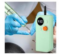 Taladro de uñas inalámbrico portátil y profesional, kit recargable 30000 RPM Fácil de usar(Grenn)