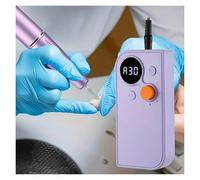 Taladro de uñas inalámbrico portátil y profesional, kit recargable 30000 RPM Fácil de usar(Purple)