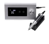 Taladro de uñas profesional, micromotor sin escobillas, torno gel, lijadora, pulidora, fresadora for manicura Fácil de usar(Silver)