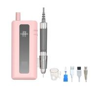 Taladro de uñas recargable 35000 RPM for manicura y pedicura con motor sin escobillas. Equipo for salón Fácil de usar(Pink)