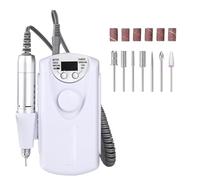 Taladro de Uñas Recargable de 30000 Rpm, Taladro de Uñas Eléctrico Portátil, Juego de Brocas de Uñas de 7 Piezas, Lima de Uñas Profesional con Pantalla Led, Adecuado Para Salón de Uñas O Uso Do (rosa)