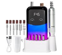 Taladro de uñas recargable, lima eléctrica portátil 45000 RPM, pulidora inalámbrica Efile Fácil de usar(Blauw)