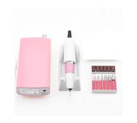 Taladro de uñas, Taladro Eléctrico Para Uñas, Broca, Máquina De Pedicura Y Manicura Recargable Portátil 35000 RPM, Profesional Para Entrenamiento Uso Doméstico para uñas acrílicas(Pink)