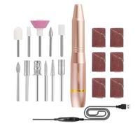 Taladro de uñas, taladros de uñas portátiles, kits de juego de pulido, kits de uñas profesionales, taladros de uñas eléctricos, kit de manicura y pedicura, juego de pulido con brocas para uñas para us