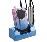 Taladro eléctrico de uñas de 45000 rpm, lima de uñas portátil inalámbrica con múltiples ajustes de velocidad para uñas acrílicas, pulidor inalámbrico para salón de belleza