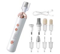 Taladro eléctrico de uñas, kit de lima de uñas eléctrica para principiantes, uñas de gel acrílico, manicura, pedicura, herramienta de pulido con 8 puntas de uñas de gel y uso doméstico
