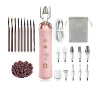 Taladro eléctrico de uñas profesional para uñas: juego de taladro eléctrico portátil, lijadora de lima de uñas inalámbrica para limas de uñas acrílicas y pulidores con brocas de uñas y bandas de