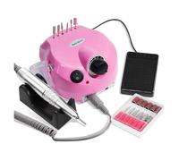 Taladro eléctrico for uñas, 35000RPM, manicura y pedicura, torno profesional for , cortadores de poco ruido, Kit lima(Pink)