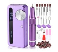 Taladro eléctrico for uñas de 35000RPM, taladro profesional for Gel, esmalte portátil recargable, herramienta manicura(DMJTZ-M50-Purple-USB)