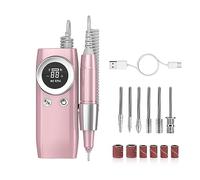 Taladro Eléctrico For Uñas De 45000RPM, Máquina Recargable Portátil De Gel Acrílico For Uñas, Manicura, Pedicura, Forma De Pulido, Dispositivo De Salón De Cuidado - Taladro para uñas(Pink)