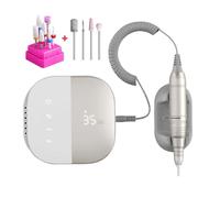 Taladro eléctrico for uñas, lima eléctrica de 35000 RPM, pantalla HD, bolígrafo manicura Metal, lijadora profesional for torno(JMD108-Pink DH07)