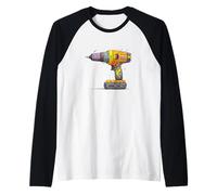 Taladro eléctrico Genial para los Amantes de Las manitas y el Draft Camiseta Manga Raglan
