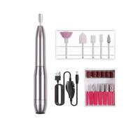 Taladro eléctrico para uñas Electric Nail Drill, Portable , Acrylic And Gel File Kit For Training And Home Use ,para uñas, manicura(Sliver)