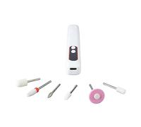 Taladro Eléctrico para Uñas, Juego de Taladro de Ajuste Profesional Portátil de 3 Engranajes con Luz, Carga Rápida, Batería de Litio para Uñas de Gel Acrílico, Kit de Limador