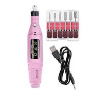 Taladro eléctrico para uñas: para uñas acrílicas con gel y polvo de inmersión. Kit portátil para manicura y pedicura. Juego de pulido con brocas y bandas de lijado.