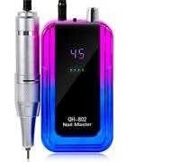 Taladro eléctrico recargable for uñas de 45000 RPM, lima profesional for pulir , pulidor silencioso for salón(Blue)