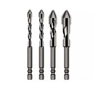 Taladro excéntrico de cabeza oblicua de alta resistencia, taladro excéntrico de doble flauta de viruta en forma de U de cabeza torcida, juegos de brocas multifunción para azulejos de vidrio madera